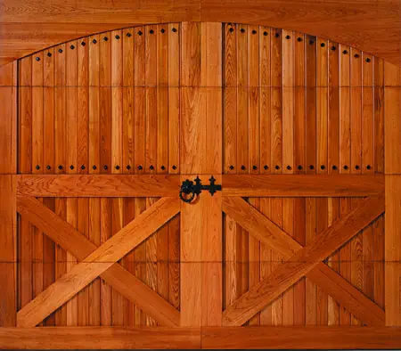 By Design Terry garage door in Wood - Clear Vertical Grain Cedar
