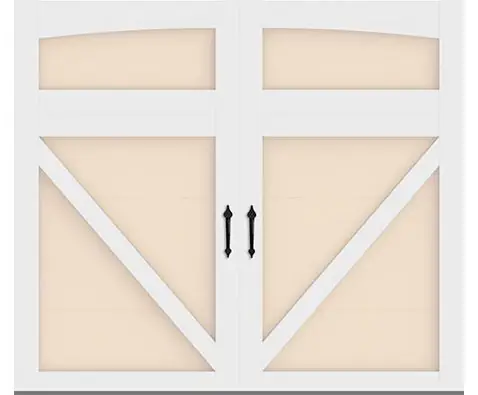 Carriage Court Kensington garage door in Almond