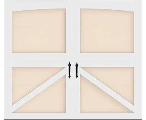 Carriage Court Newberry garage door in Almond