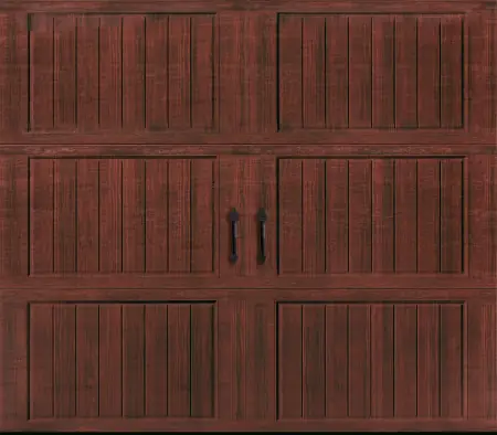 Classica Cortona garage door in Mahogany