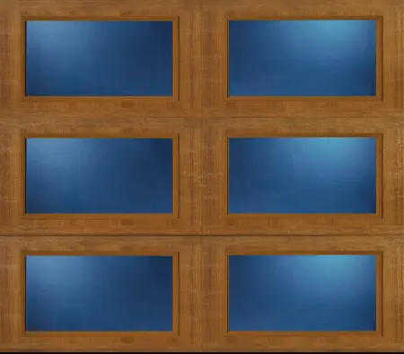 Classica Full View Full View garage door in Golden Oak