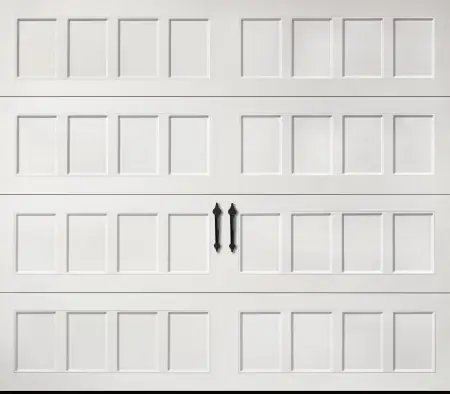 Hillcrest Recessed garage door in True White