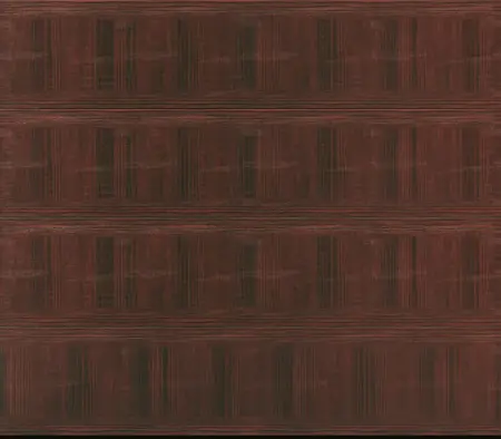 Lincoln Flush Panel garage door in Mahogany, Solid windows