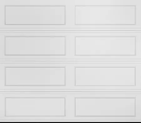 Olympus Long Recessed garage door in True White