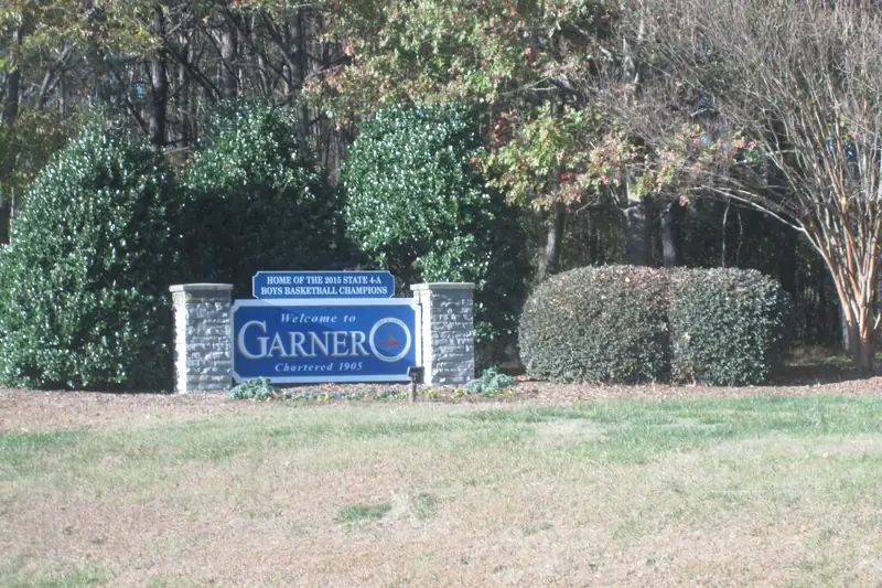 Garner welcome sign on US 70 Business, Garner, NC