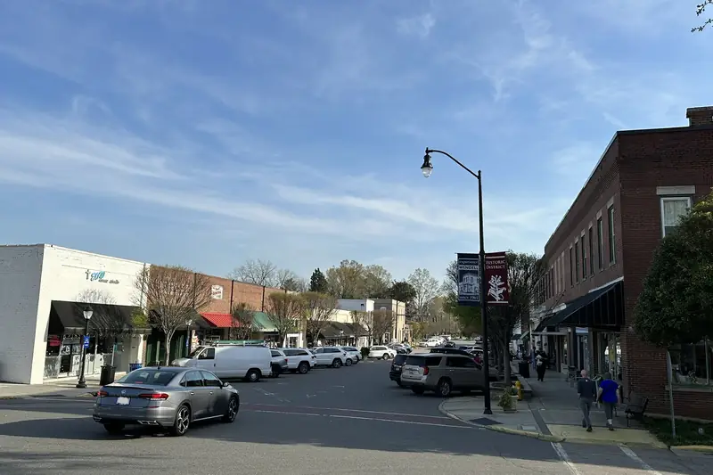 North Main Street in downtown Wendell, NC